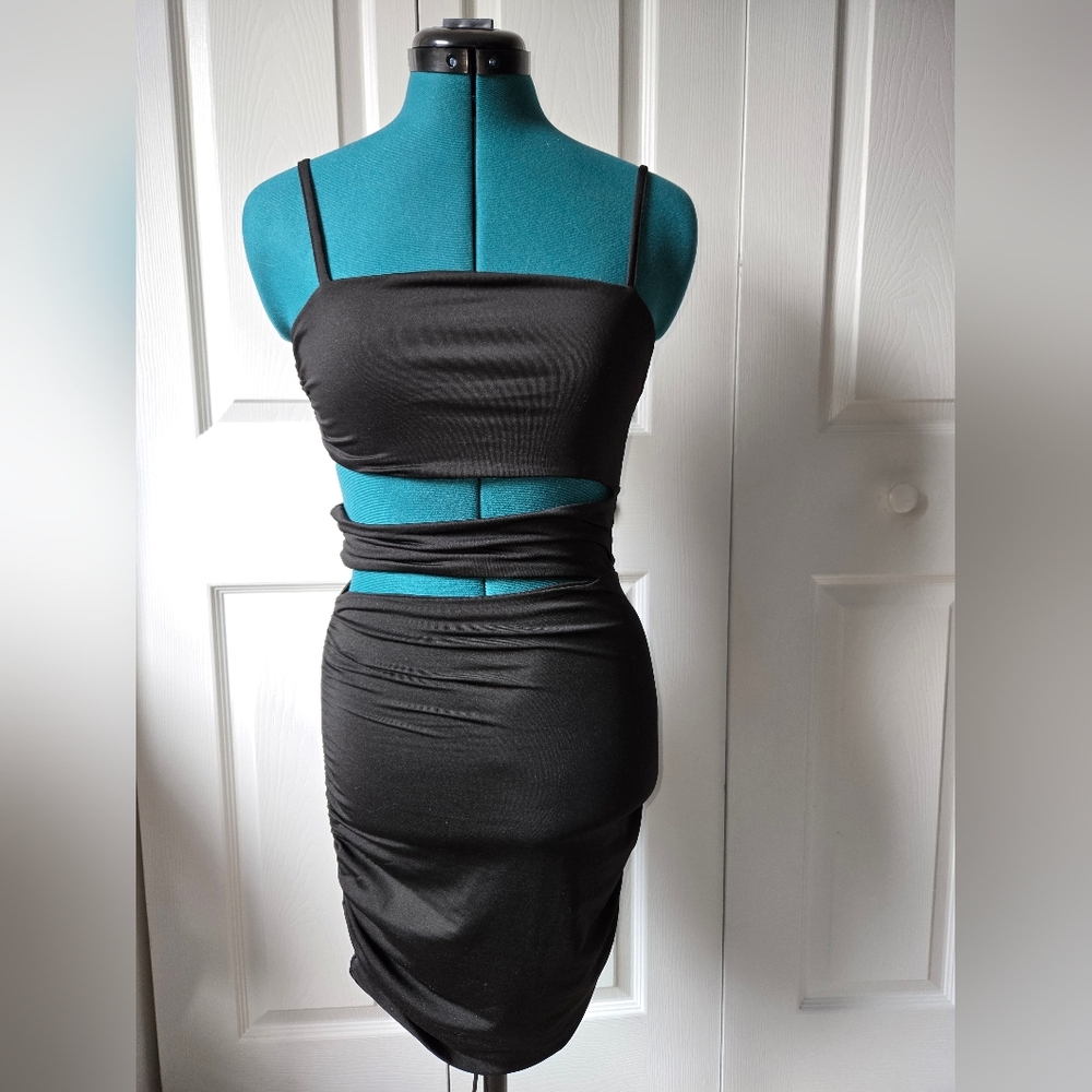Black Cutout Bodycon Dress S